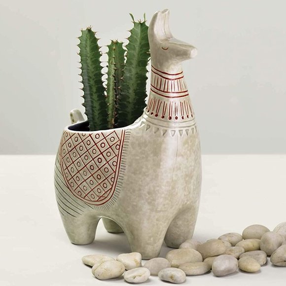 Grasslands Road Other - Llama planter pot Grasslands Road ceramic NWT